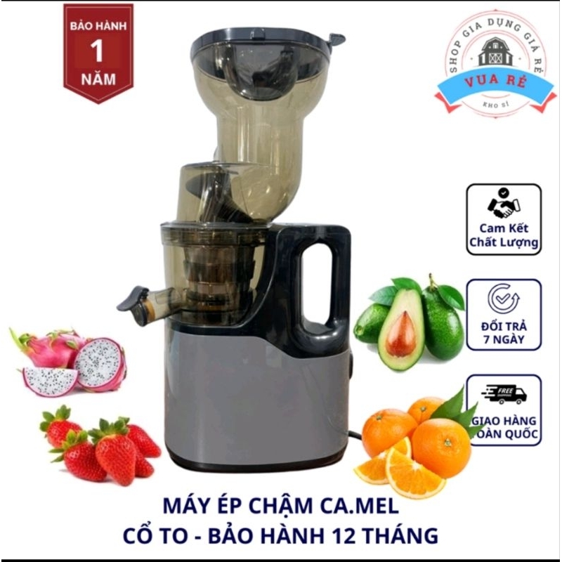 Máy ép chậm  miệng lớn chất lượng cao công suất 150W , Máy ép quả trái cây rau củ quả, Ép kiệt bã tiện lợii