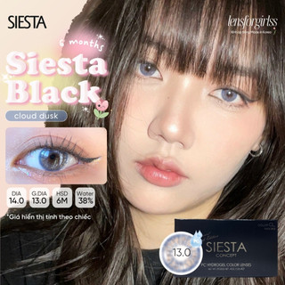 Kính áp tròng xanh coban CLOUD DUSK dành cho mắt nhạy cảm chính hãng SIESTA | Lens cận | LENSFORGIRLSS