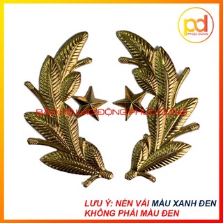 Cành tùng bông lúa đồng phục bảo vệ bằng đồng chuyên nghiệp sang trọn�g giá rẻ gắn cổ áo bảo vệ