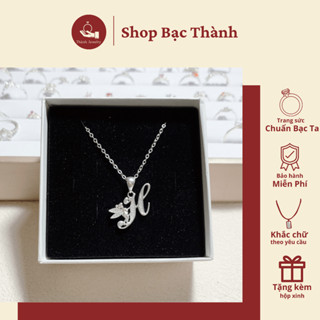  Dây Chuyền Nữ Bạc Ta mặt chữ cái siêu đẹp  Ảnh Thật  Có Bảo Hành Làm Sáng   