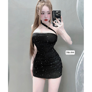 Váy Body Đá Dây Chéo Cổ