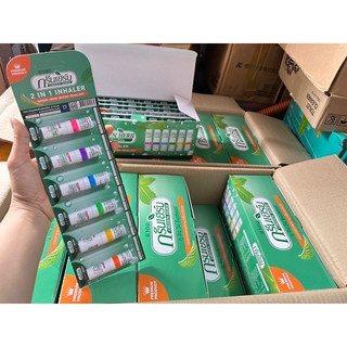 6 Ống hít thông mũi 2 đầu Green Herb Thái Lan