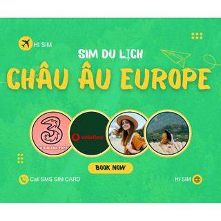 Sim Châu Âu 30 ngày 3UK Không giới hạn nghe gọi