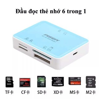 Đầu đọc thẻ nhớ cf cfast sd tf microsd xd ms m2 memory stick duo usb-a 2.0 compact fast disk high speed tốc độ cao