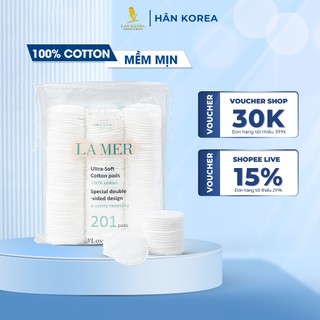 Bông tẩy trang La.mer 201 miếng, bông tẩy trang 100% cotton giúp làm sạch da - HÂN KOREA