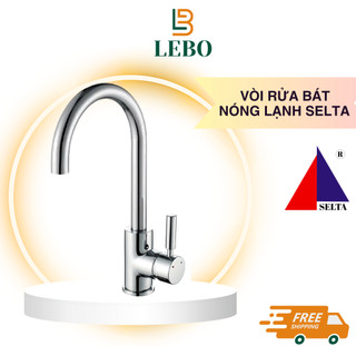 Vòi rửa bát nóng lạnh chất liệu đồng mạ crom sáng bóng cao cấp chính hãng selta