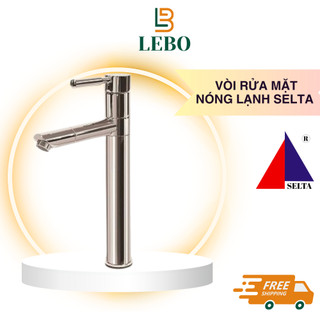 Vòi rửa mặt nóng lạnh đồng mạ crom cao cấp vòi lavabo cao 30cm chính hãng selta