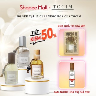 Bộ sưu tập 12 hương nước hoa  Tocim dung tích 10ml/50ml chính hãng