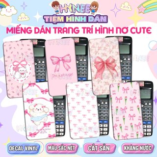 Miếng Dán Máy Tính Casio Hình Nơ Dễ Thương - Skin Máy Tính Casio 580 - Vinacal - Flexio - Sticker Nơ Cute