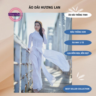 Áo dài nữ sinh trắng tinh. Áo dài lụa học sinh. Áo dài trắng sứ.