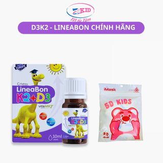Vitamin D3K2 Lineabon - Hỗ trợ hấp thu canxi, tăng chiều cao cho bé_10ml