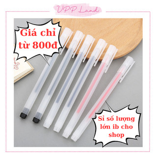 Combo 5 bút gel bút bi nước mực gel ngòi 0.5mm, mực đều, nét chữ đẹp đủ màu vpp land