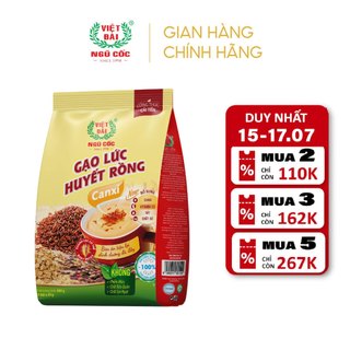 Bột Ngũ Cốc Gạo Lứt Huyết Rồng Canxi VIỆT ĐÀI Thơm Ngon Giúp Thanh Lọc Cơ Thể Túi