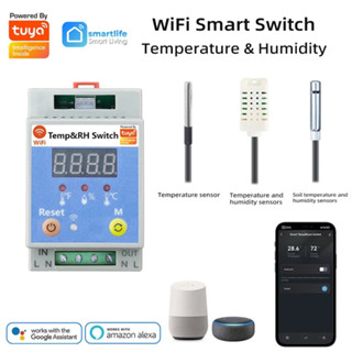 CÔNG TẮC KẾT HỢP CẢM BIẾN NHIỆT ĐỘ, ĐỘ ẨM ĐẤT WIFI TUYA SMART BẬT TẮT MÁY BƠM NƯỚC TƯỚI CÂY