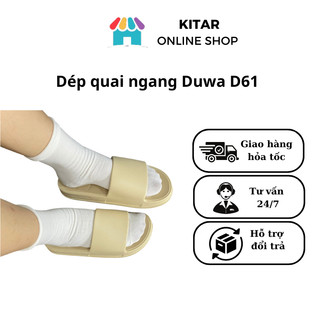 Dép nữ quai ngang Duwa chống trơn chất Eva nhẹ size 35-38 màu nâu, đen,trà sữa, xanh bơ D62