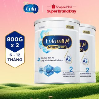 [V] Bộ 2 lon Sữa Bột Enfamil A2 Neuropro 2 – 800g/lon