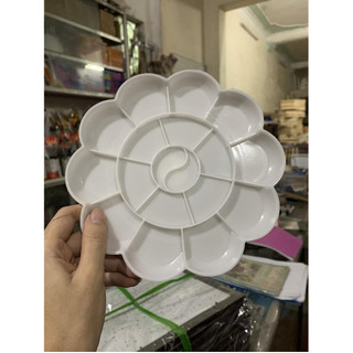 Khay pha màu hình bông hoa - dùng tô màu, tô tượng - 1 cái
