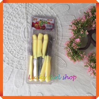 Dao Mini Chuyên Gọt Hoa Quả, Tỉa Rau Củ Cực Bén Cán Vàng Đầu Nhọn - Hàng Nhập Quảng Châu - Lucky Girl shop NHA TRANG