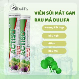 Viên sủi mát gan rau má Dulifa hỗ trợ giảm mẩn ngứa, thanh nhiệt, giải độc