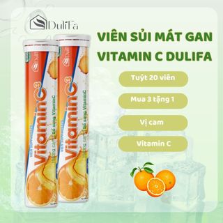 Viên sủi mát gan vitamin c dulifa bổ sung vitamin giúp thanh nhiệt tăng cường sức khoẻ
