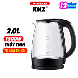 Ấm đun siêu tốc, Bình đun nước thủy tinh siêu tốc 1.8L KMZ K180- Bảo Hành 1 Năm