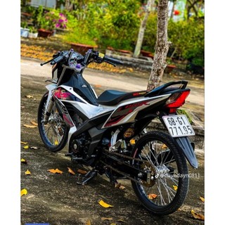 Tem rời dán xe sonic 150 trắng phối xám đen hồng, tem 3 lớp không bay màu