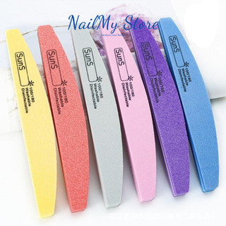 Phao dũa mịn móng Sunshine, dũa bán nguyệt hai mặt làm nail