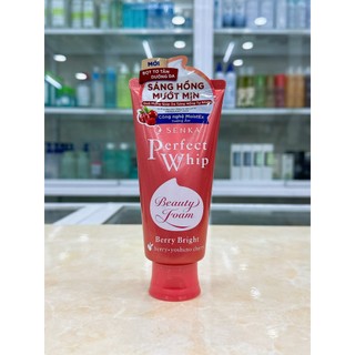 Sữa Rửa Mặt Sạch Sâu Sáng Hồng Senka Perfect Whip Berry Bright 100g Mẫu Mới