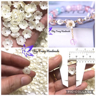 1 Charm Hoa Đào nhựa acrylic làm điểm nhấn cho vòng tay, trang sức handmade