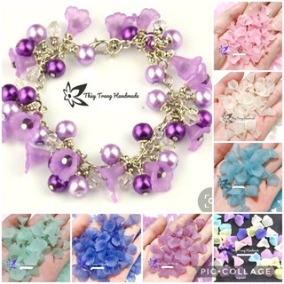 10 HOA LOA KÈN acrylic làm vòng tay, vòng cổ trang sức handmade