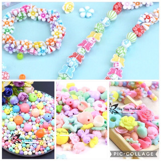 10g charm nhựa nhiều màu làm vòng DIY
