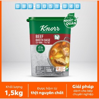 Súp nền thịt bò knorr unilever hộp 1.5kg gia vị nấu phở bò