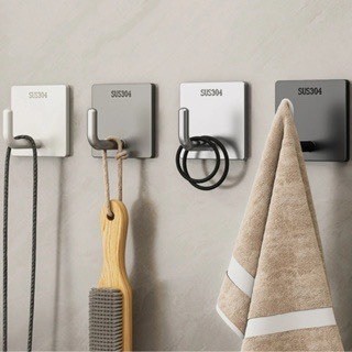 Móc treo inox 304 dán tường siêu dính chịu lực treo đồ - móc dán tường bằng inox