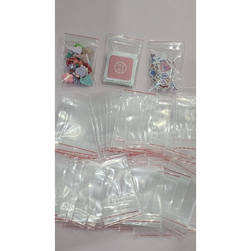100g Túi Zip Chỉ Đỏ Nhiều Size