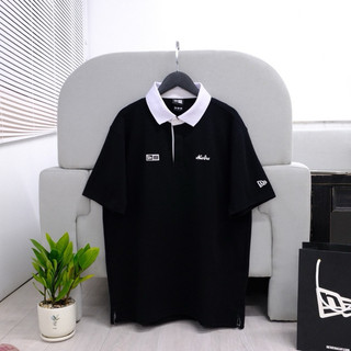 Áo polo new era đen cổ trắng hàng chính hãng code: 14109034 | tiệm của diệu