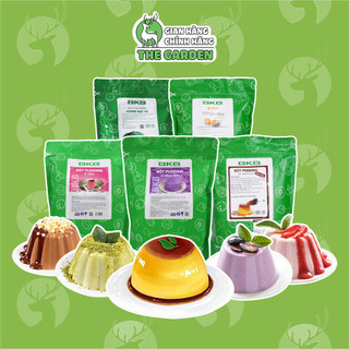 Set làm Pudding Trứng BKB bột thạch Socola, Matcha, Dâu, Khoai Môn The Garden