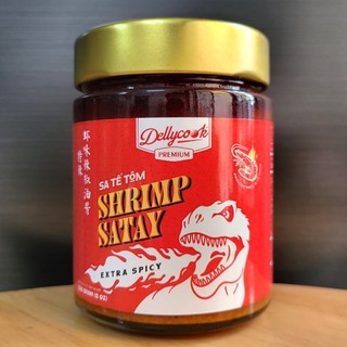Dellycook - lọ đỏ 220g - sa tế tôm / extra spicy shrimp satay