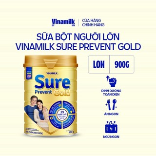 Sữa bột cho người lớn tuổi Vinamilk Sure Prevent 900g date 11/2025