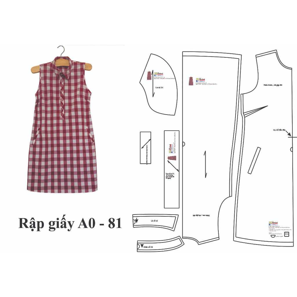 Rập giấy mã 81 - Rập đầm sơ mi (BẢN VẼ)