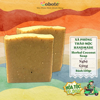 Xà phòng thảo mộc gừng nghệ coboté - herbal soap - 120g