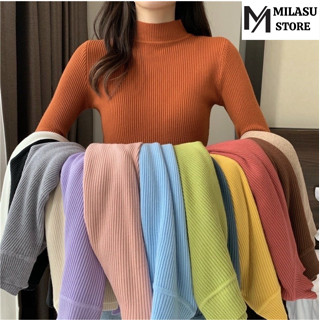  Áo len tăm cổ 3 phân giữ nhiệt co dãn mềm mịn nhiều màu MILASU  905 