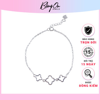 Vòng tay bạc Pandora cỏ 4 lá may mắn 2069SV - Phong cách Hàn Quốc - Giao hàng nhanh