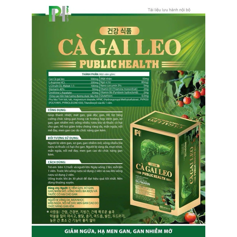 Giải độc gan Cà Gai Leo