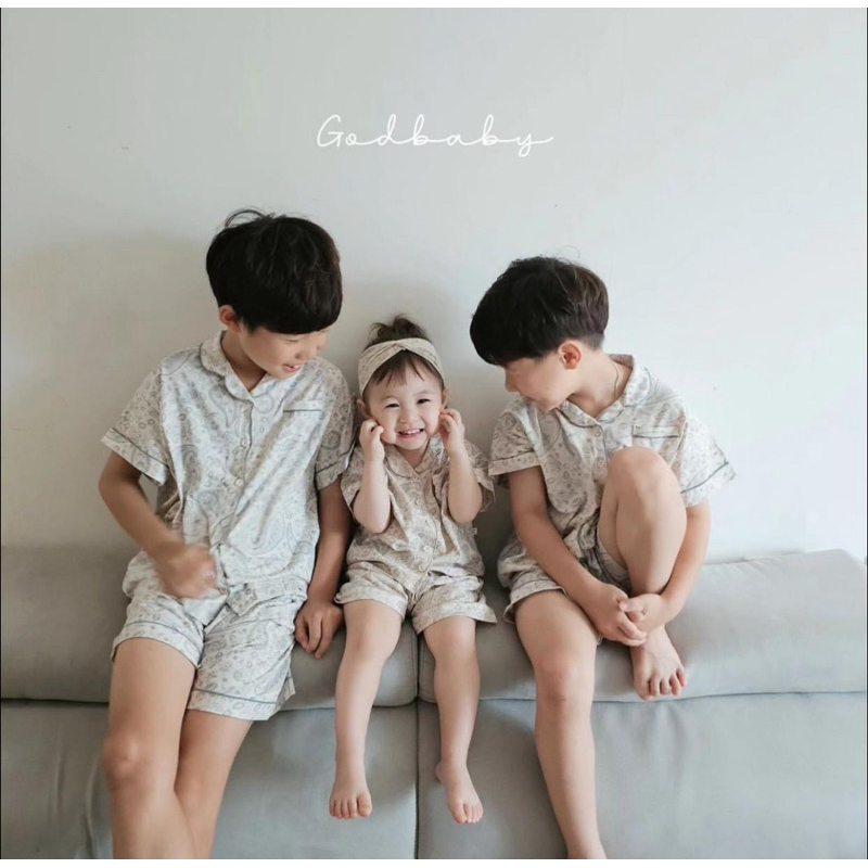 ATTEL pijama cộc tay unisex cho cả nhà