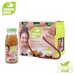 Nước yến Dưỡng Nhan Tổ Yến và Trùng Thảo - Green Bird - Lốc 6 chai - 175ml/chai