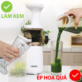 Máy Ép Mini, Máy ép Chậm Ép Trái Cây, Hoa Quả, Rau Củ Đa Năng, Làm kem, ép kiệt bã đến 98%
