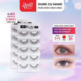 Mi giả lông chồn siêu tự nhiên 5D KUN 5 đôi sợi mi tơi xịn tự nhiên dày dài cong