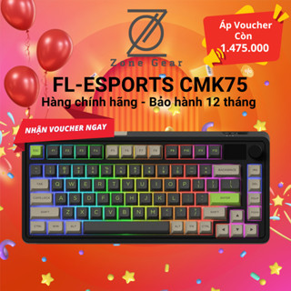 Bàn phím cơ CMK75 Chính Hãng FL Esport, Bảo hành 12 Tháng, Tặng kèm Keycap Hãng, Có màn hình, Led RGB, Mạch xuôi