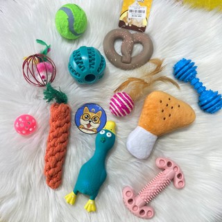 Đồ chơi, banh, xương cao su cho chó mèo dễ thương nhiều kiểu