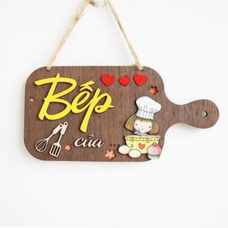 Bảng gỗ Bếp của ... hình thớt đáng yêu trang trí nhà bếp trang trí bàn ăn chụp ảnh sản phẩm